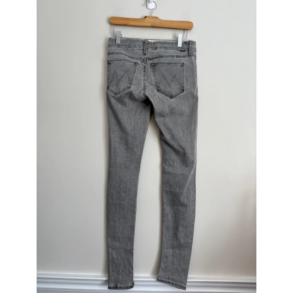 Mother The Looker Pop Grey Skinny Jeans Size 27 - Picture 4 of 15